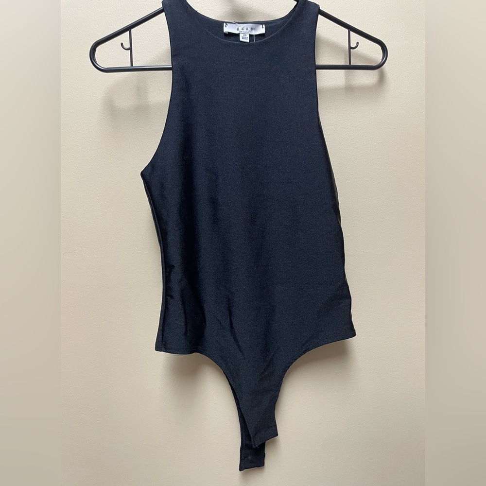 Black Shiny Bodysuit